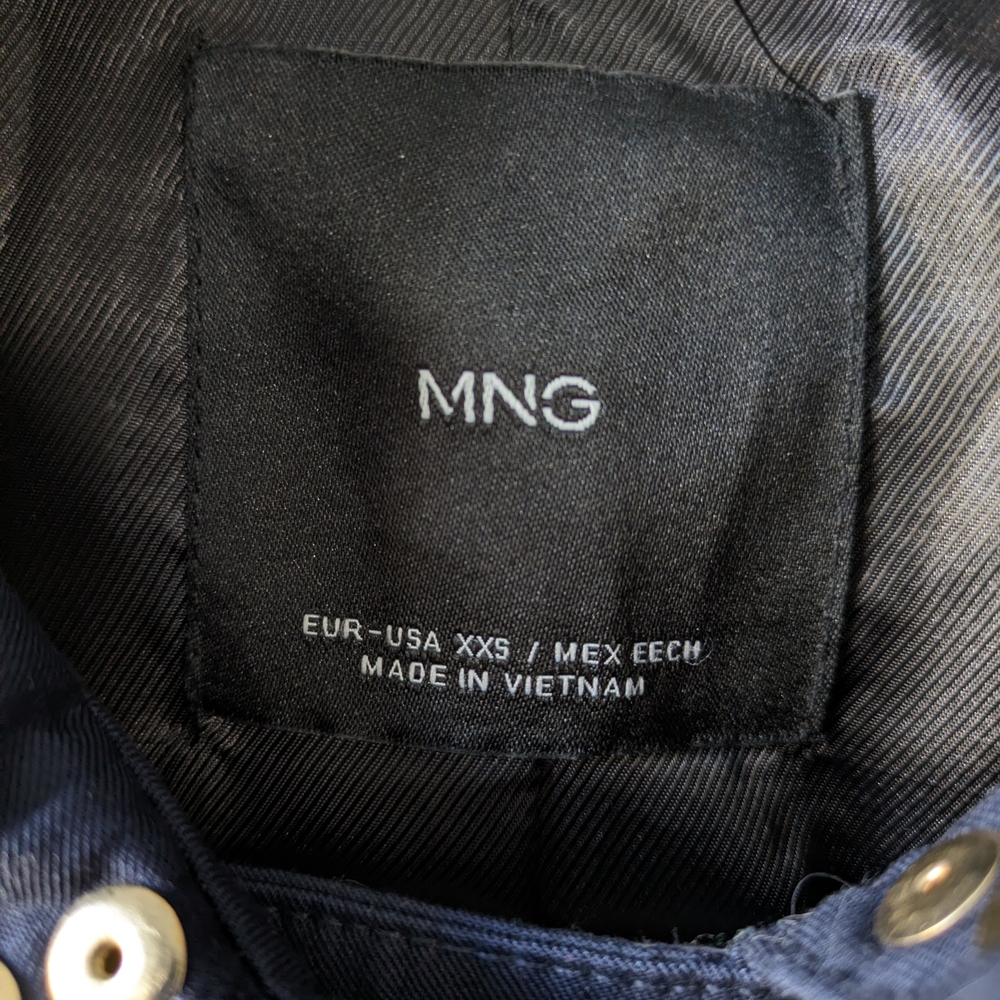 Like New!! Mango Midnight Blue Trench Coat - Picture 4 of 8